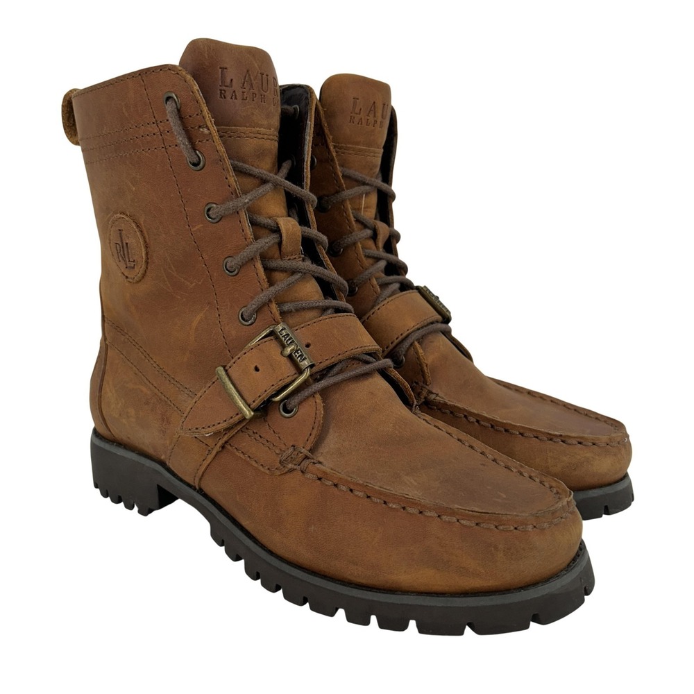 Vintage Lauren Ralph Lauren Boots Womens‎ Size 6.5 Leather Ranger Tumbled Combat